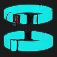 Ошейник для собак водостойкий WAUDOG Waterproof с QR-паспортом, светящийся, XXL, Ш 40 мм, Дл 46-70 см