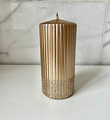 Свічка 15 х 7 cм циліндр золото Rylen Adpal