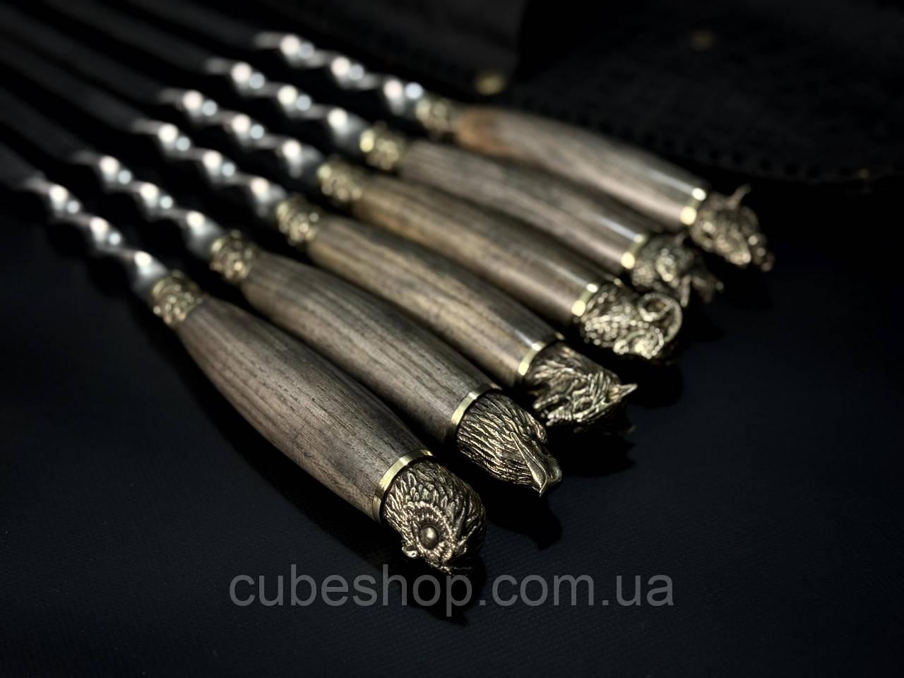 Набір шампурів "Мисливський" (у шкіряному закритому сагайдаку)