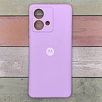 Чохол для Motorola Edge 40 Neo протиударний, мікрофібра Soft Touch. Silicone Case Full бузковий оригінал