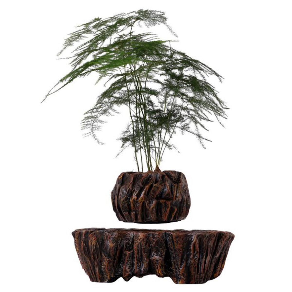 Магнітний левітаційний горщик для рослин HCNT Magnetic Levitating Pot M5B-PW Brown, фото 1