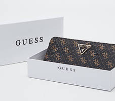 Брендовий зручний гаманець Guess (7596) коричневий