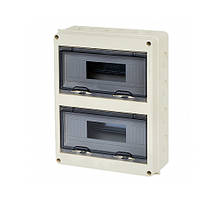 Щит 24 авт IP65 зовнішній PRIMA GISELT, навісний G-P124 модульний, накладний пиловологозахист бокс герметичний