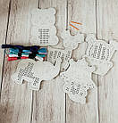 Набір розмальовка «Вишивайко” — це 15 дерев’яних фігурок із отворами для вишивання нитками.дрібну моторику, фото 5