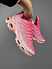 Жіночі кросівки Nike Air Max TN Plus Pink Взуття Найк Аір Макс ТН білі з рожевим текстиль демісезон, фото 8