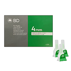 Голки для інсулінових шприців BD Micro-Fine Thin 4 мм (32G x 0,23 мм)/300 штук