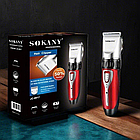 Машинка акумуляторна для стрижки 4 насадки, JC-0817 / Бездротова машинка для волосся / Тример для волосся, фото 8