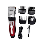 Машинка акумуляторна для стрижки 4 насадки, JC-0817 / Бездротова машинка для волосся / Тример для волосся, фото 6