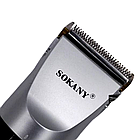 Машинка акумуляторна для стрижки 4 насадки, JC-0817 / Бездротова машинка для волосся / Тример для волосся, фото 5