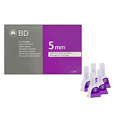 Голки для інсулінових шприців BD Micro-Fine Thin 5 мм (31G x 0,25 мм)/500 штук