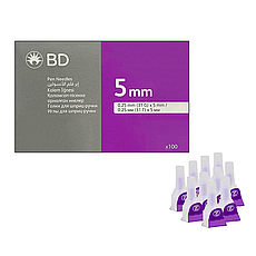 Голки для інсулінових шприців BD Micro-Fine Thin 5 мм (31G x 0,25 мм)/1000 штук