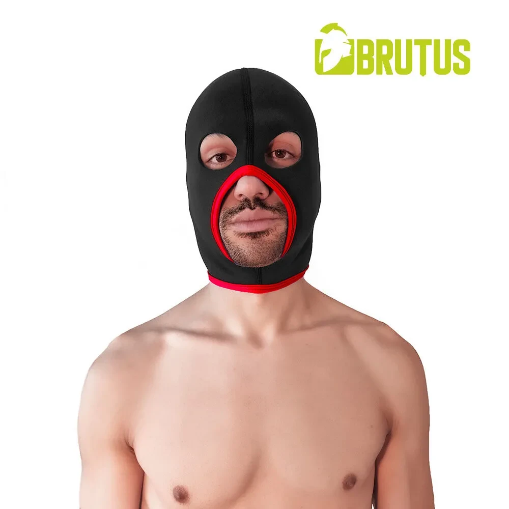 BRUTUS Neoprene Face Fucker Hood Black / Red