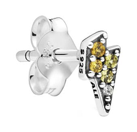 Срібна сережка Ме "Моя блискавка" 298381NBYMX Срібні вироби Пандора Pandora