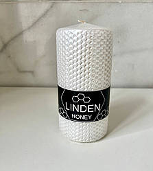 Свічка 15 х 7 cм циліндр біла LINDEN HONEY