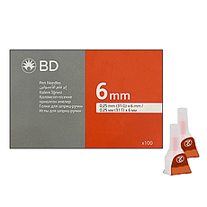 Голки для інсулінових шприців BD Micro-Fine Thin 6 мм (31G x 0,25 мм)/200 штук