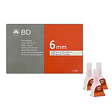 Голки для інсулінових шприців BD Micro-Fine Thin 6 мм (31G x 0,25 мм)/300 штук