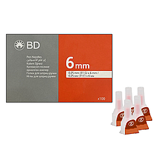 Голки для інсулінових шприців BD Micro-Fine Thin 6 мм (31G x 0,25 мм)/500 штук