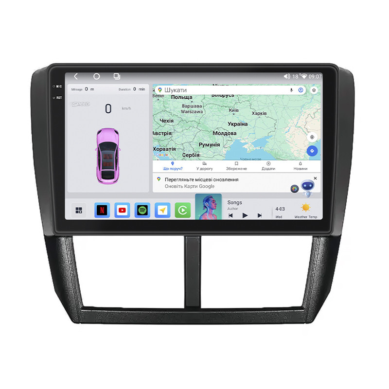Штатна магнітола 9" Lesko для Subaru Forester III Рестайлінг 2011-2013 4/64 QLED CarPlay GPS 360 Prime 6шт, фото 1