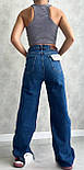 Джинси Zeo жіночі палаццо стрейч прямі широкі 30 сині, фото 2