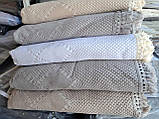 Плед покривало натуральне з льону, двоспальне покривало на ліжко 200х230см., фото 3