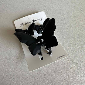 Набір крабиків для волосся "Метелик" 3 шт 39154 чорний