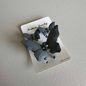 Набір крабиків для волосся "Метелик" 3 шт 39154 сірий