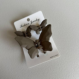 Набір крабиків для волосся "Метелик" 3 шт 39154 темно-коричневий