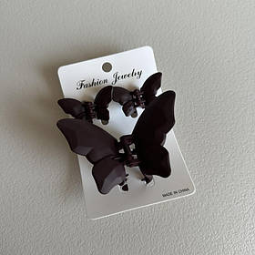 Набір крабиків для волосся "Метелик" 3 шт 39154 фіолетовий