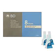 Голки для інсулінових шприців BD Micro-Fine Thin 8 мм (31G x 0,25 мм)/300 штук