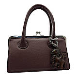 Шарм для сумки Дракон із натуральної шкіри 7859 Silver Taurus., фото 3