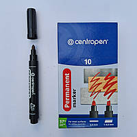 Маркер перманентный Centropen 8566 Permanent 2,5 мм круглый оригинал, черный