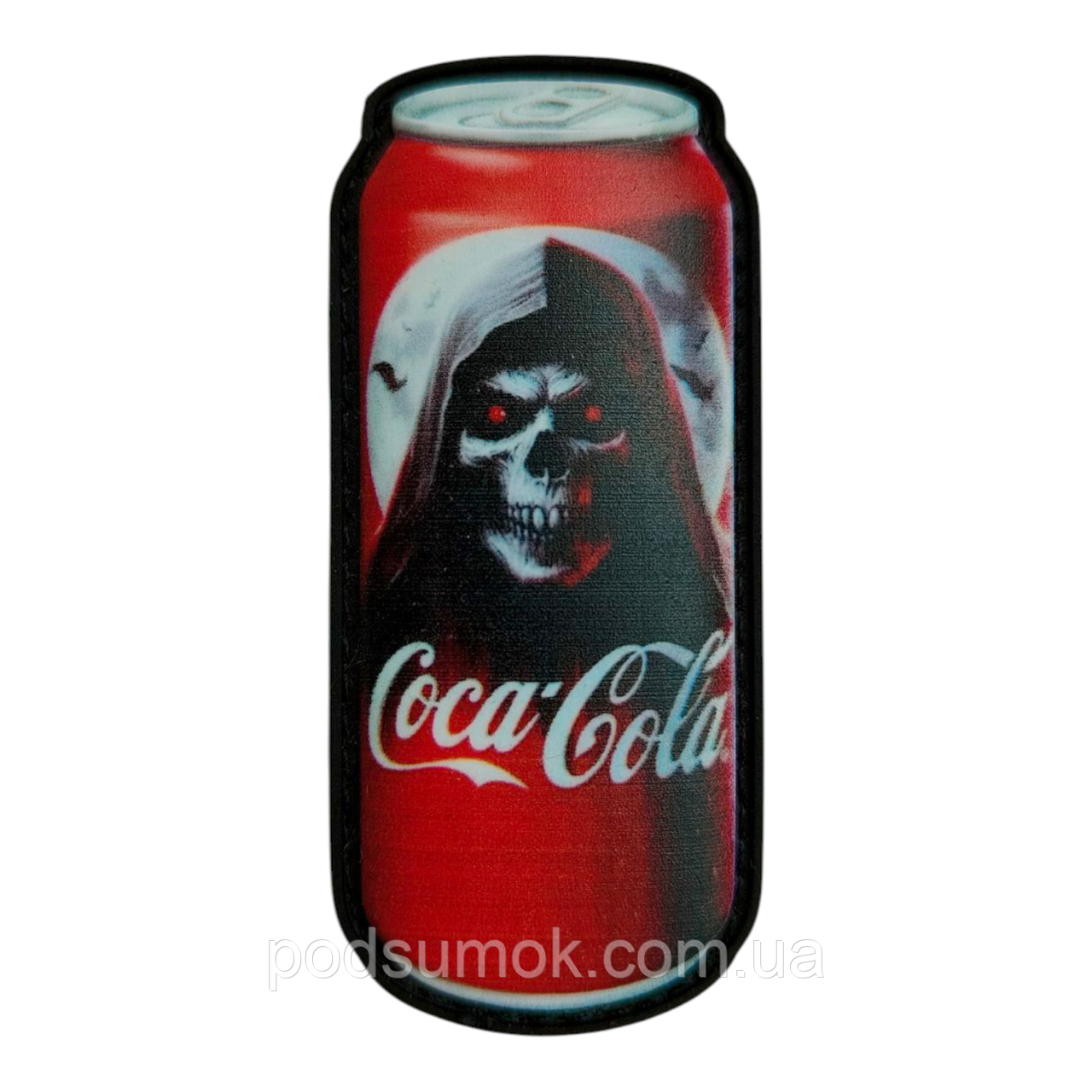 Шеврон БАНКА ПВХ Coca-Cola на липучці для велкро патч гумовий, фото 1