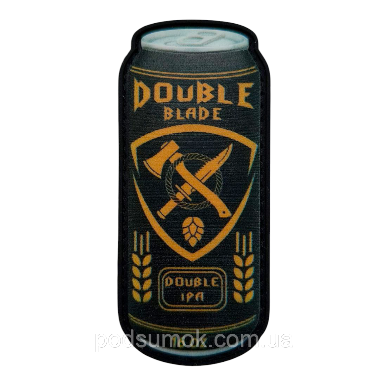 Шеврон БАНКА ПВХ DOUBLE BLADE на липучці для велкро патч гумовий, фото 1