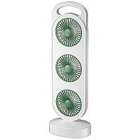 Настільний вентилятор Three Head Fan 1200 mAh Green
