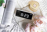Будильник Adler AD 1189 white з термометром, фото 7