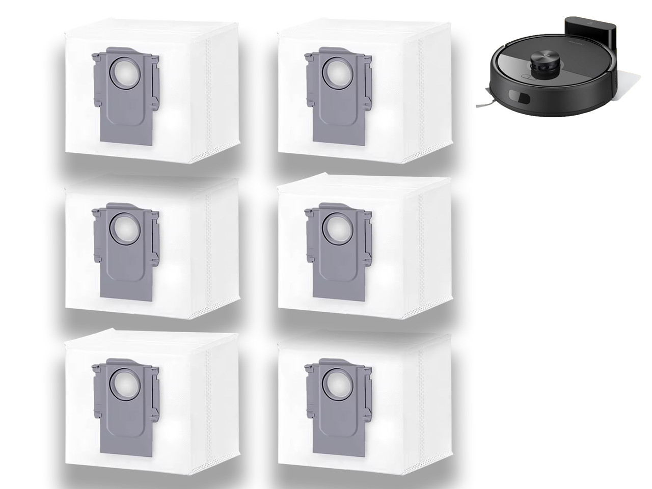 Комплект пилозбірних мішків (6 шт.) для Roborock Q7 M5 / Q7 M5+ / Q7 L5 / Q7 L5+ / Q7T / Q7T+ / Q7 TF, фото 1