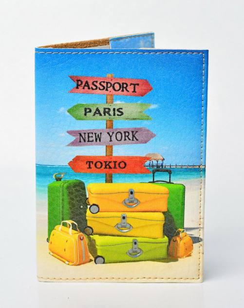 Обкладинка для паспорта "Подорожі", 13,5 х 9,5 см, фото 1