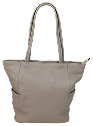 Жіноча шкіряна сумка на двох ручках Borsacomoda, Україна бежева