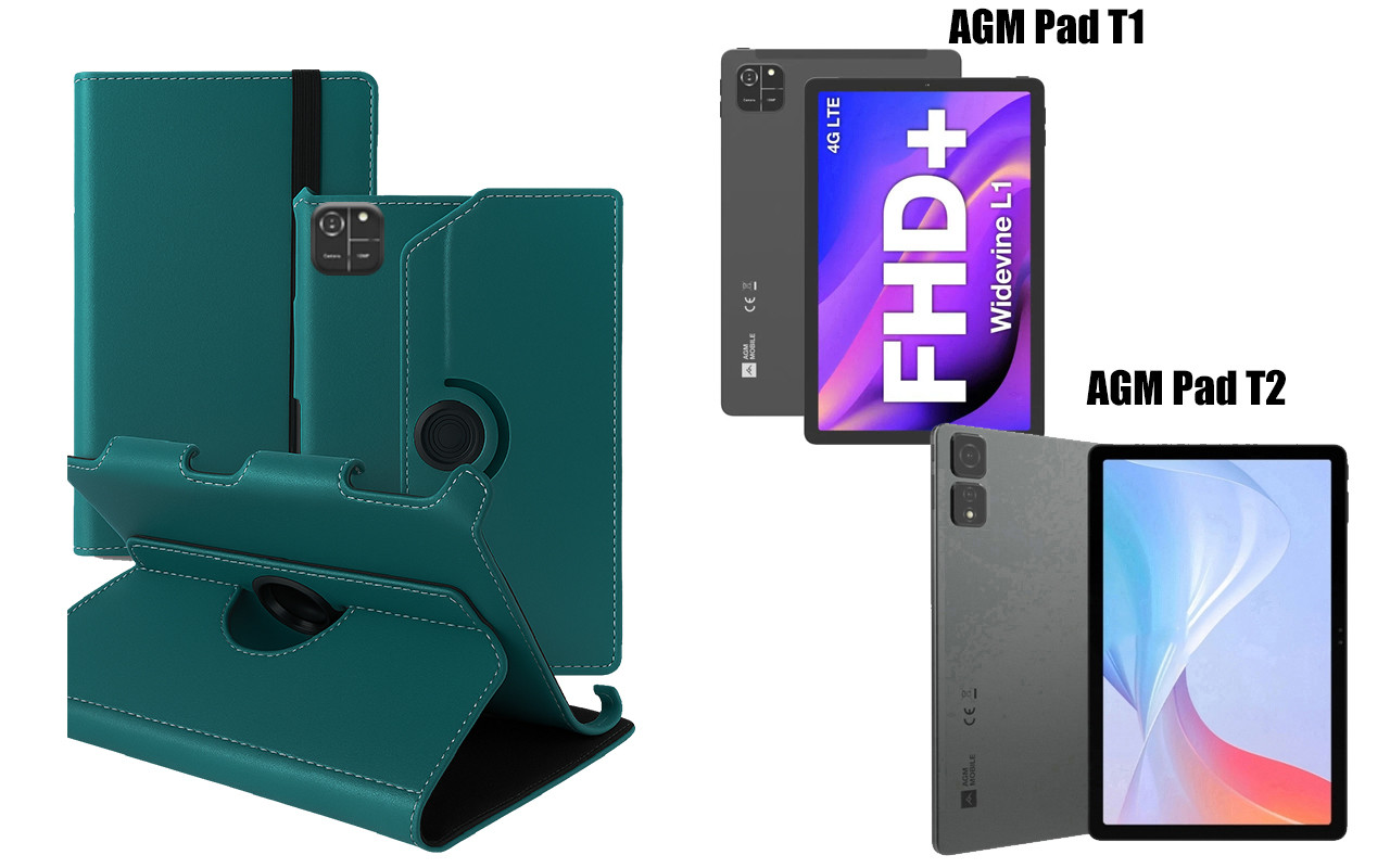 Чохол Ukraine для AGM PAD T1, AGM Pad T2, Book Cover, колір Бірюза, фото 1