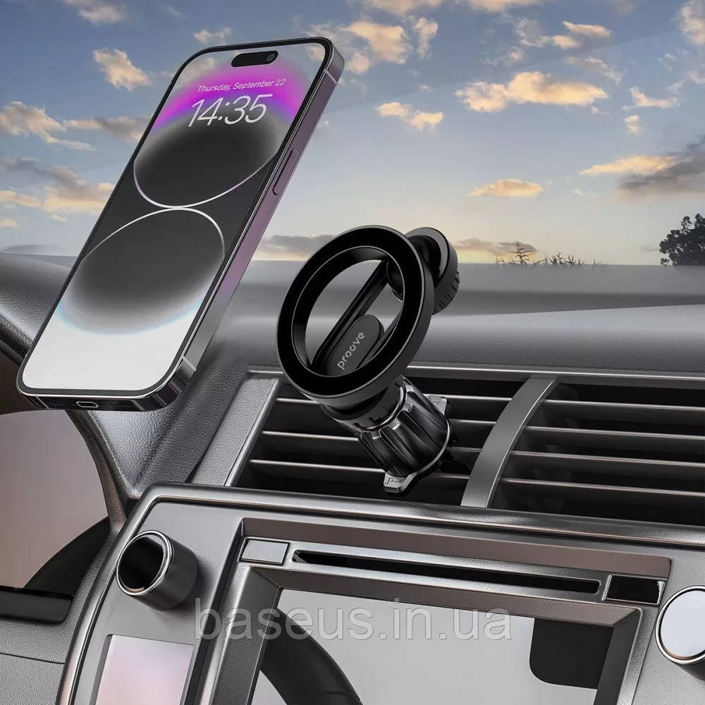Автомобільний тримач Proove Stealth Magnetic Air Outlet Car Mount Magnetic Ring, фото 1