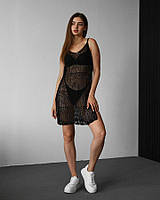 Пляжна накидка чорна ВТ9966