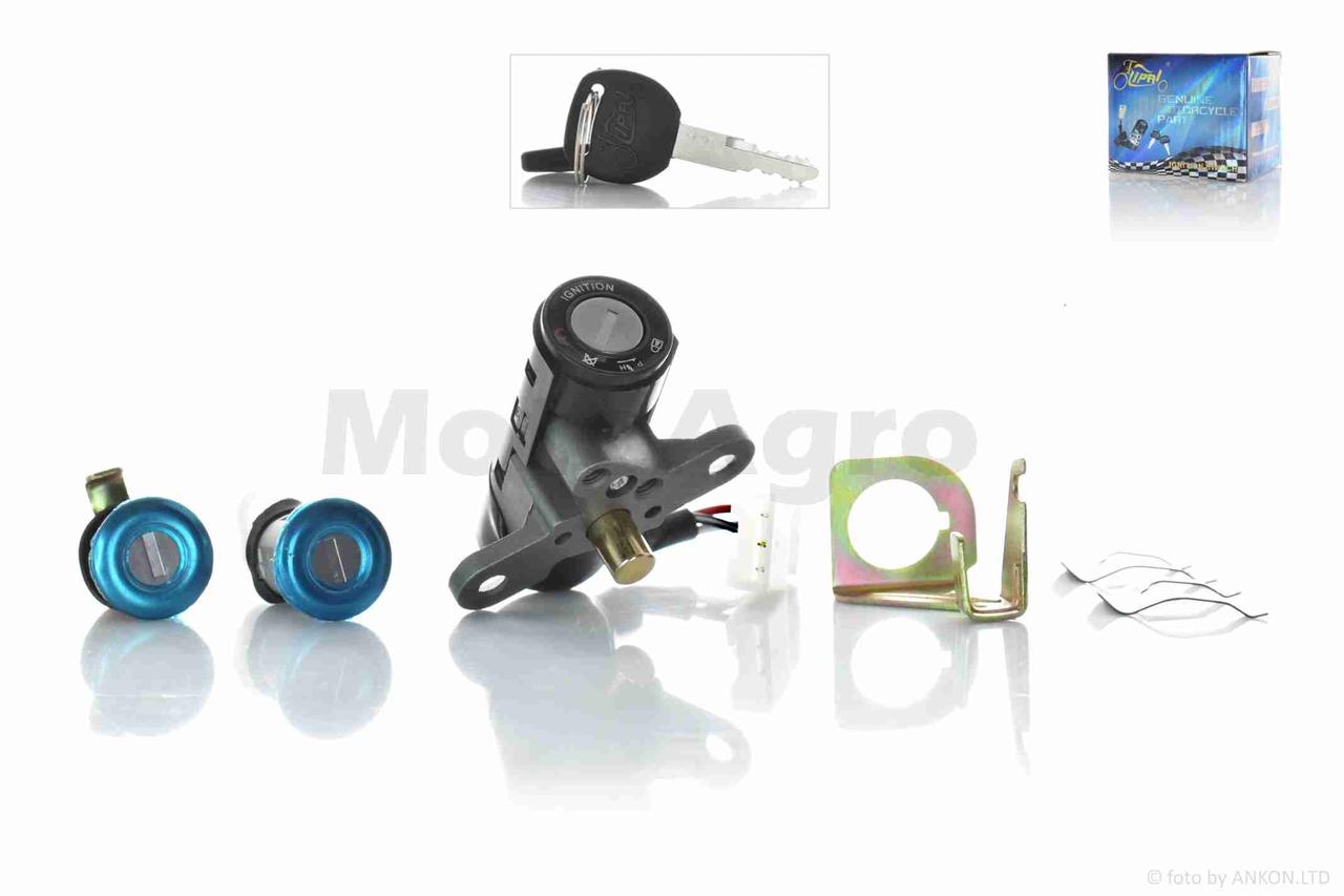 Замок запалювання к-кт на скутер хонда діо AF35 3 дроти косо кріплення "LIPAI" AT-9458, фото 1