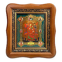 Ікона Всецариця Пресвята Богородиця, лик 15х18 см, у світлому дерев'яному кіоті