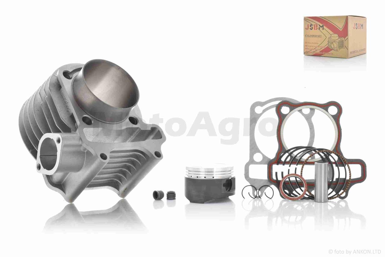 Поршневий циліндр у зборі на китайський скутер 150 D57.4 тефлон., фото 1