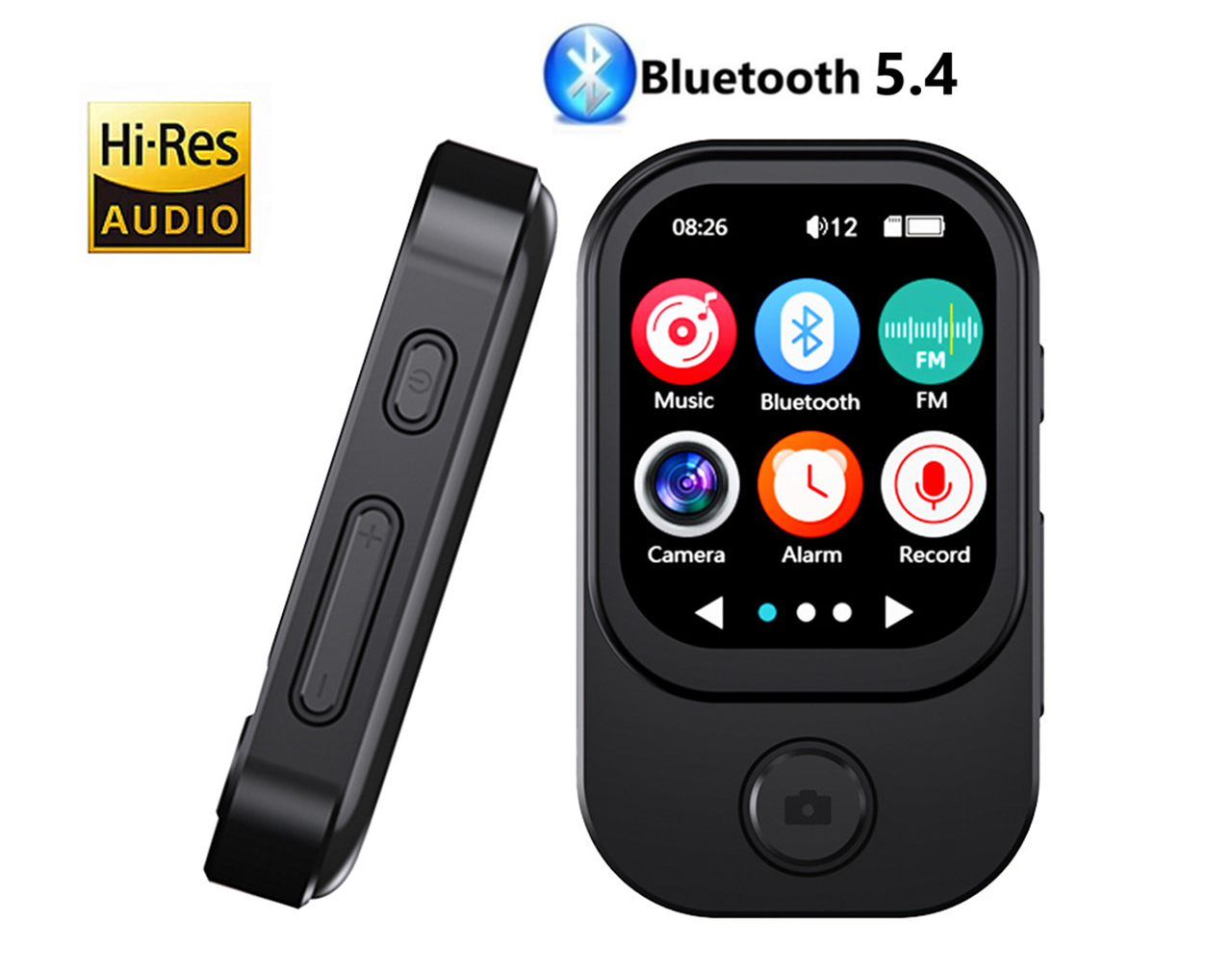 MP3 плеєр Rock Star M8 2.0" Bluetooth 5.4 Hi-Fi 64Gb з відео камерою сенсорний Type C чорний, фото 1