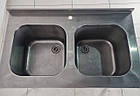 Мийка двохсекційна з нержавіючої сталі, 1200х600х850 мм., Б/у, фото 7