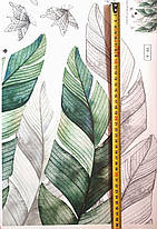 Вінілові наклейки Великі зелене листя папороті (лист 60 х 90 см) Б79-13 YR-AB, фото 4