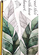 Вінілові наклейки Великі зелене листя папороті (лист 60 х 90 см) Б79-13 YR-AB, фото 5