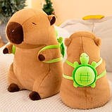 М'яка іграшка подушка з пледом всередині 4в1 Капібара з черепашкою, фото 2