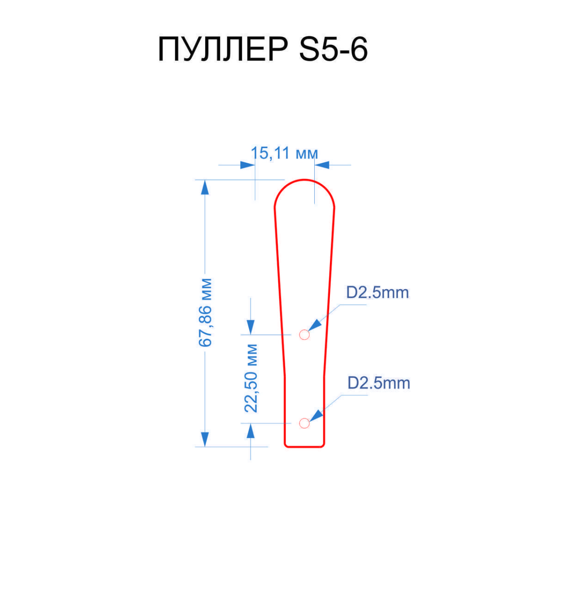 Пулер шкіряний S5-6 крейзі 19-1020 коричневий